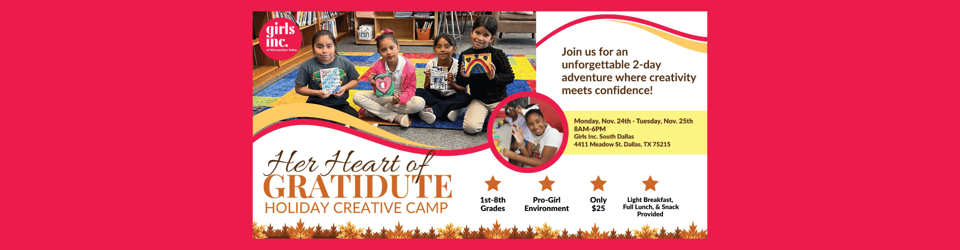 November 24 & 25, 2025SOLD OUT! Her Heart of Gratitude Holiday Creative Camp!